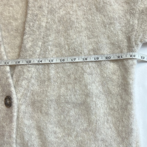Part Two Alpaca Blend Long Button Costal Cardigan Cream/ Beige SZ L - Picture 5 of 6